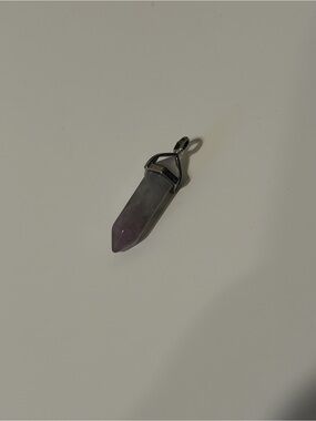Amethyst Point Pendant in Silver-Tone Setting
